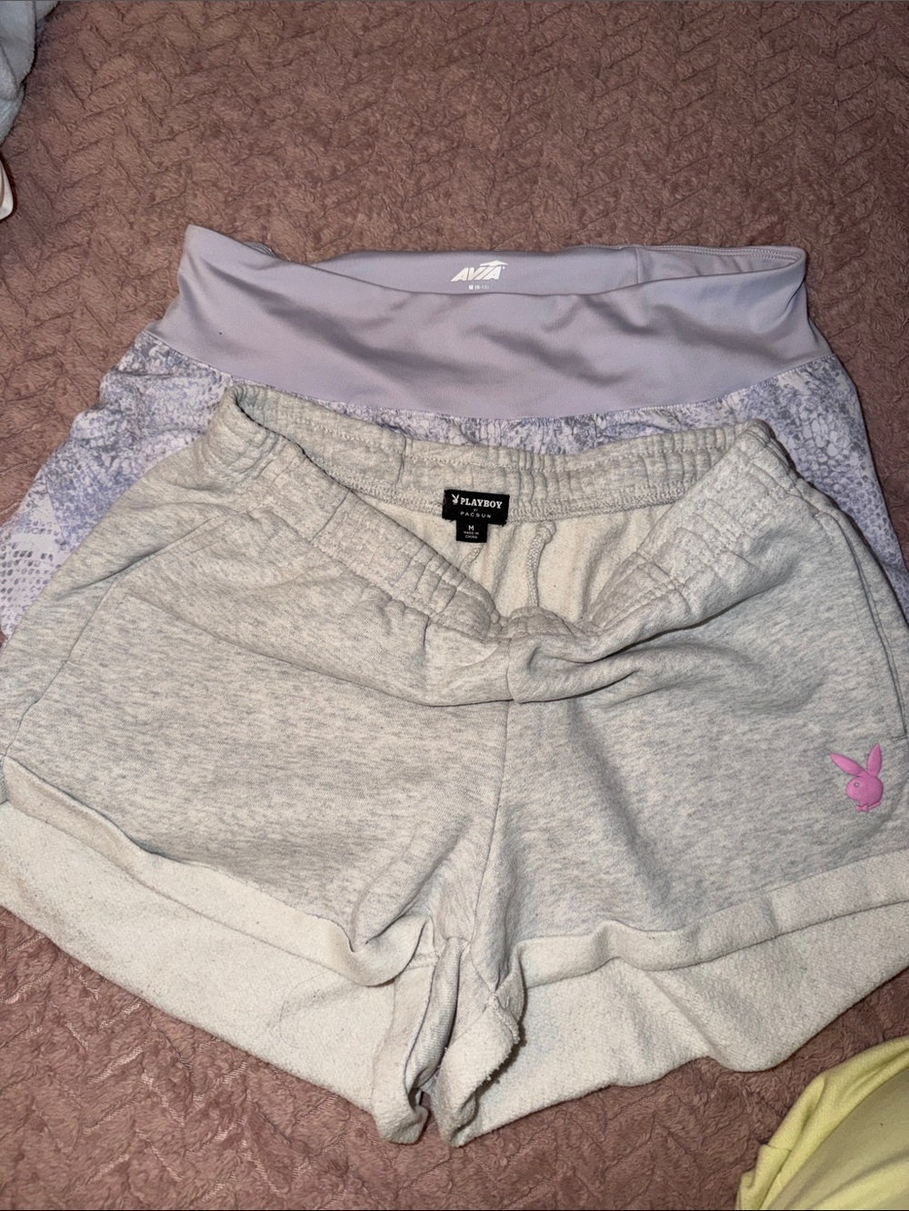 Playboy Women's Light Gray Terry Shorts - Casual Lounge Shorts